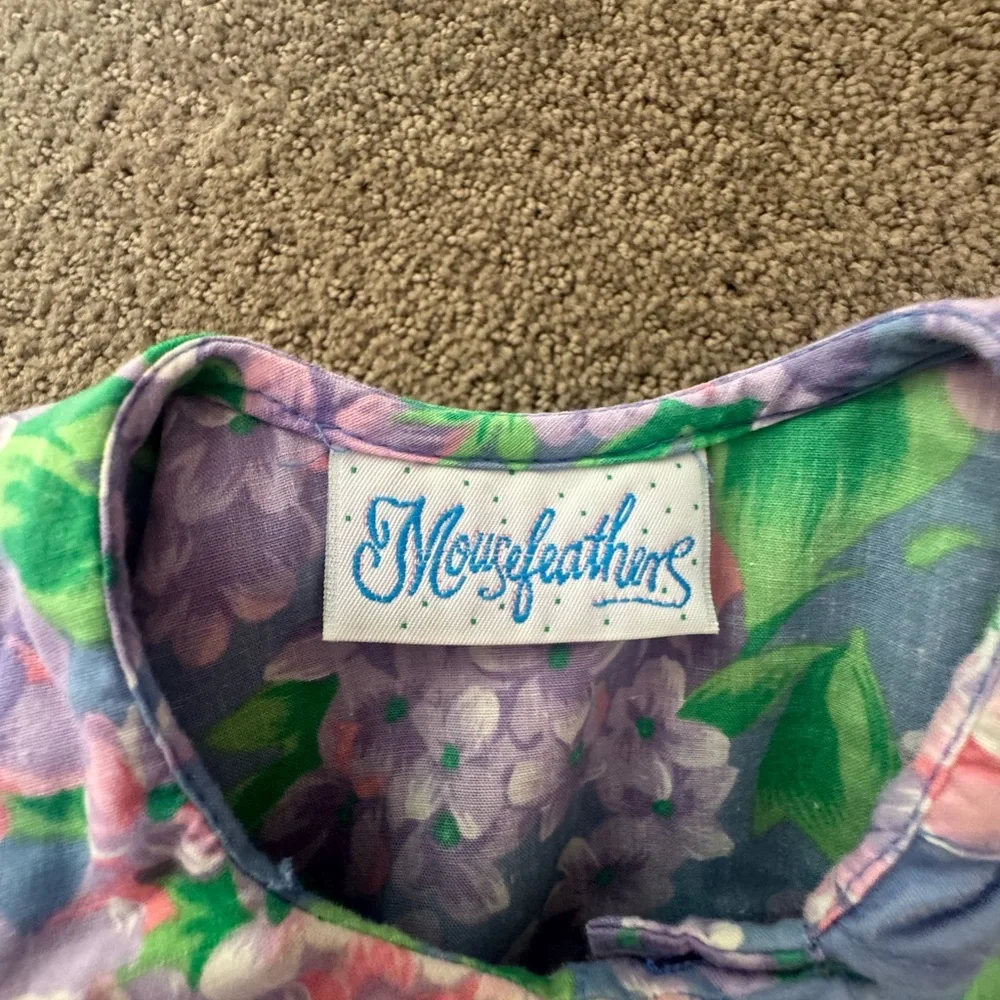 Vintage Mousefeathers 2T Pastel Floral Toddler Romper Spring One Piece Outfit